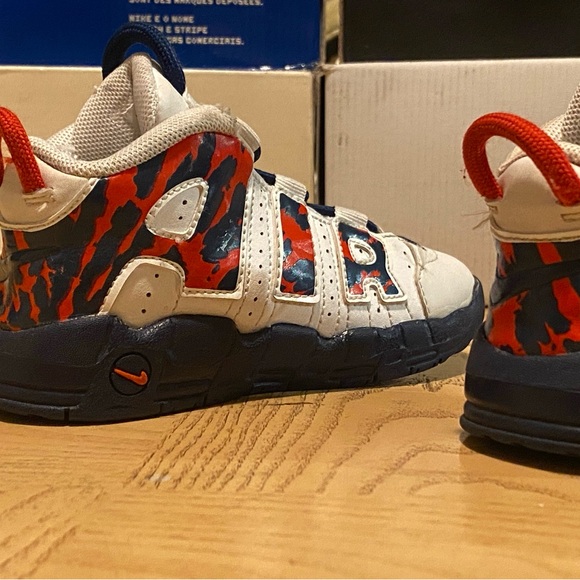 Nike Air Uptempo Red White Navy Sneakers with Bold Design - Picture 7 of 10